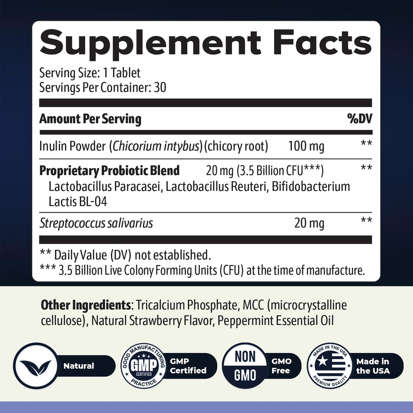 Nature’s NutriWave BrainSync Probiotic Supplement – Supports Daily Wellness & Gut-Brain Balance – 3.6 Billion CFU – 30 Dissolvable Tablets, 1 Month Supply - dailyvitalstore