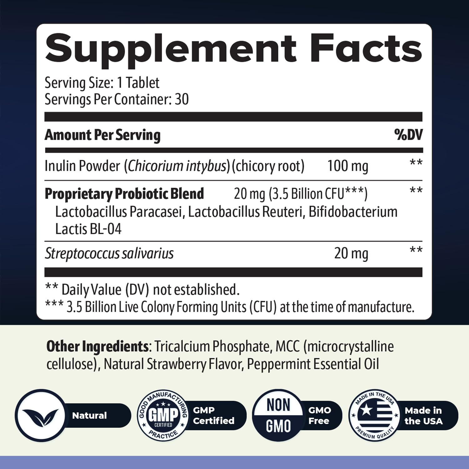 Nature’s NutriWave BrainSync Probiotic Supplement – Supports Daily Wellness & Gut-Brain Balance – 3.6 Billion CFU – 30 Dissolvable Tablets, 1 Month Supply - dailyvitalstore