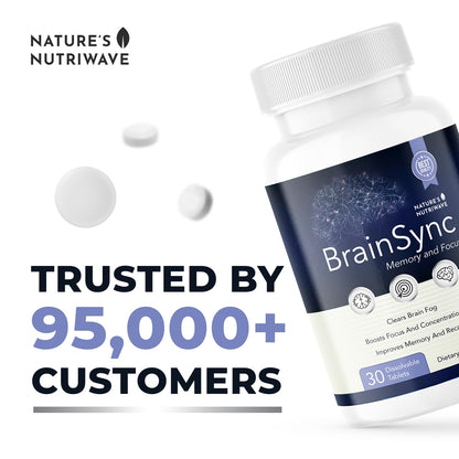 Nature’s NutriWave BrainSync Probiotic Supplement – Supports Daily Wellness & Gut-Brain Balance – 3.6 Billion CFU – 30 Dissolvable Tablets, 3 Month Supply - dailyvitalstore