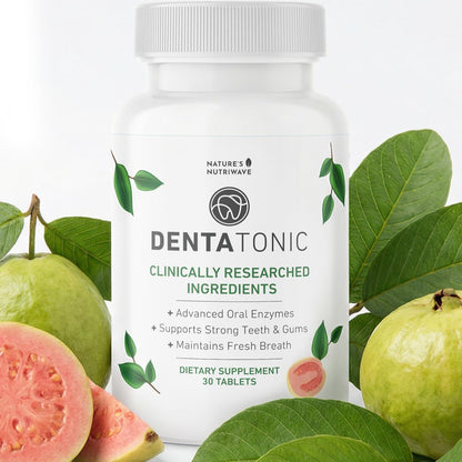 Nature’s NutriWave DentaTonic – Daily Oral Supplement with Guava Fruit, Hydroxyapatite & Enzyme Blend – Made in USA Non-GMO, Stimulant-Free Formula – 30 Tablets, 1 Month Supply - dailyvitalstore