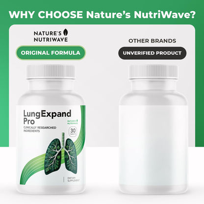 Nature’s NutriWave LungExpand Pro – Natural Daily Wellness for Overall Support – Made in USA, Non-GMO – Easy to Take - dailyvitalstore
