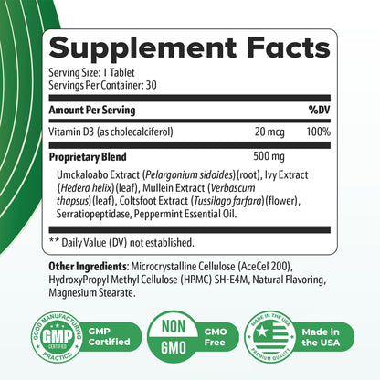 Nature’s NutriWave LungExpand Pro – Natural Daily Wellness for Overall Support – Made in USA, Non-GMO – Easy to Take – GMP Certified – 30 Tablets, 1 Month Supply - dailyvitalstore