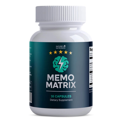 Nature’s NutriWave MemoMatrix – Daily Vitamin B1, B6, B12& Botanical Supplement with Bacopa, Rhodiola, Huperzia, L-Tyrosine & B-Vitamin Blend – Non-GMO Formula – 30 Capsules, 1 Month Supply - dailyvitalstore