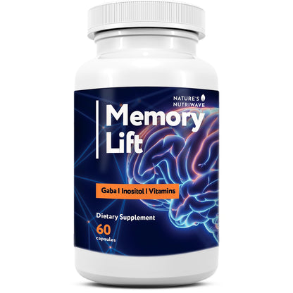 Nature’s NutriWave Memory Lift Capsules – Natural Daily Supplement with Vitamins A, C, D, E, B-Complex, Biotin & Choline – Made in USA, GMP-Certified, Non-GMO, Vegetarian – 60 Caps, 1 Month Supply - dailyvitalstore
