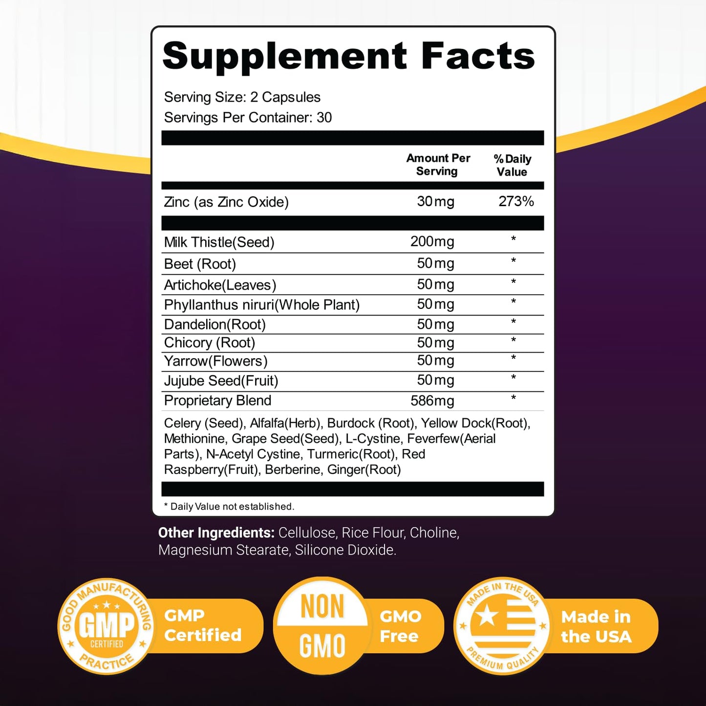 Nature’s NutriWave Steel Bite Pro Oral Wellness Supplement – 23 Plant-Based Ingredients with Zinc & Turmeric – Non-GMO, Made in USA, 60 Capsules, 1 Month Supply - dailyvitalstore