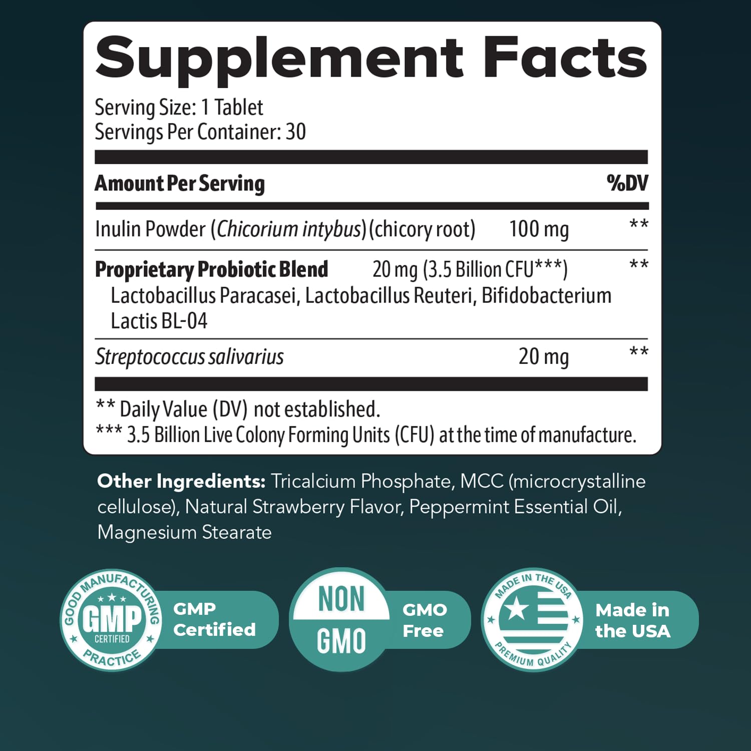 Nature’s NutriWave Synaptigen – Natural Supplement with Inulin Powder, Probiotics 3.5 Billion CFU, for Daily Wellness – Made in USA, Non-GMO, 30 Tablets - 6 Month Supply - dailyvitalstore