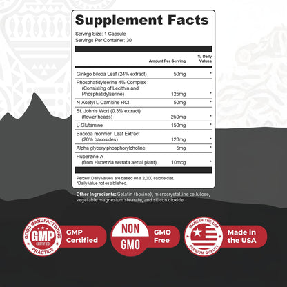 Nature’s NutriWave TribalForce X – Daily Botanical Supplement with Ginkgo Biloba, Bacopa, & Amino Acids – Non-GMO, Natural & Stimulant-Free Formula, Made in USA – 30 Capsules, 1 Month Supply - dailyvitalstore