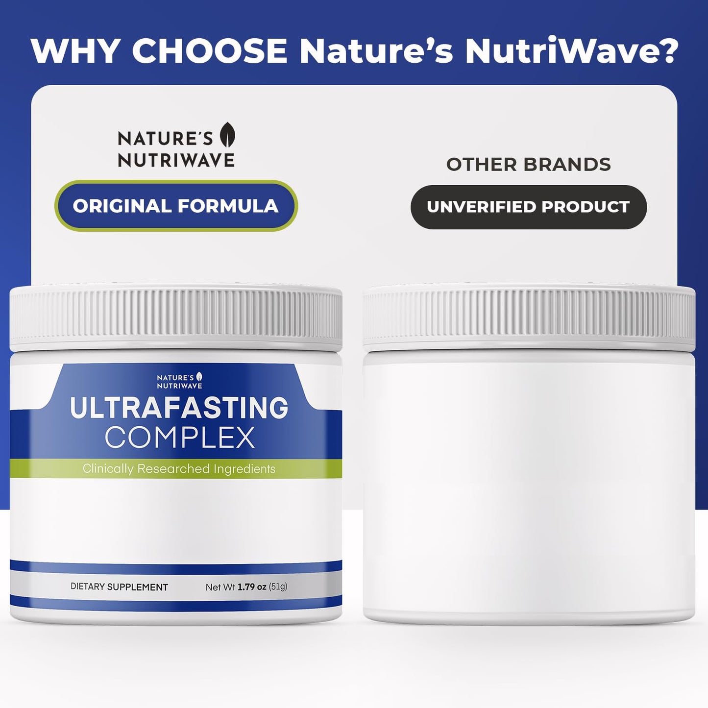 Nature’s NutriWave UltraFasting Complex Powder – Natural Supplement with Niacin, Vitamin B12 & Chromium – Made in the USA,Non-GMO, Easy-to-Use, 1 Month Supply, 1.79oz, 51g - dailyvitalstore