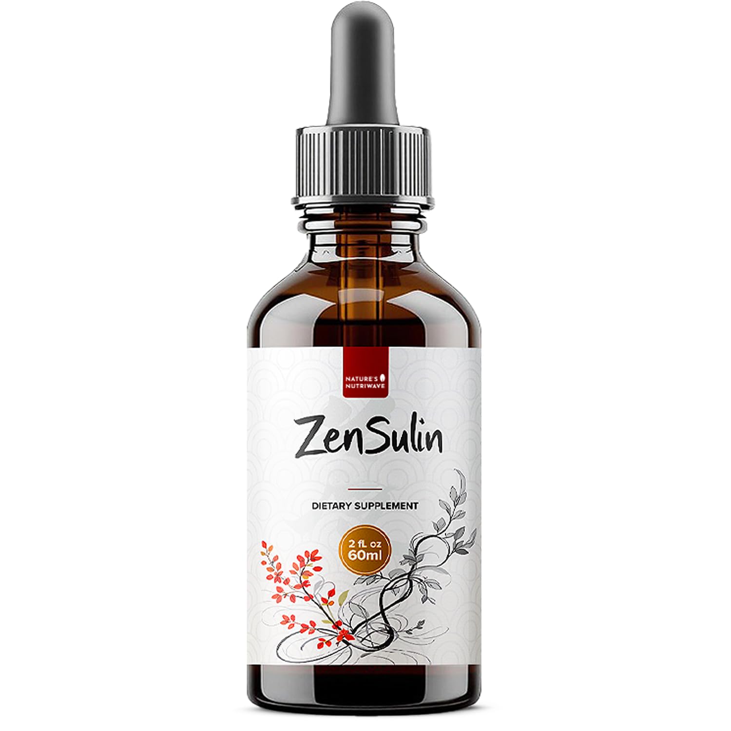 Nature’s NutriWave ZenSulin – Natural Liquid Supplement with Cinnamon, Licorice Root, Turmeric & More – 60ml, 1 Month Supply – Non-GMO, Gluten-Free, Made in USA - dailyvitalstore