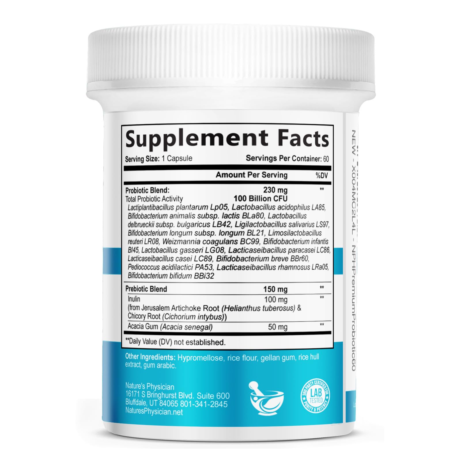 Nature's Physician Probiotics - 100 Billion CFU Per Capsule - 16 Strains + Prebiotics - Best Probiotic Supplement for Women & Men - Supports Immune, - dailyvitalstore