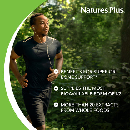 Nature's Plus Sol Garden Vit K2 120 mcg V Capsules, 60 Count - dailyvitalstore