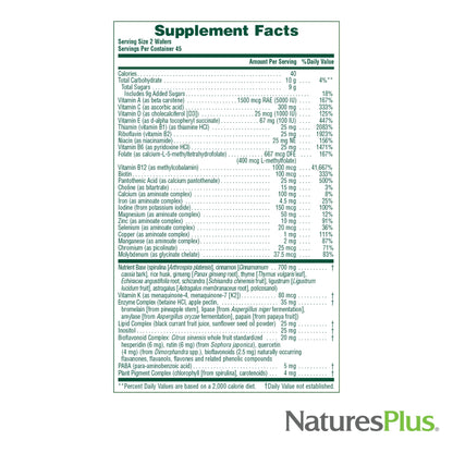 Natures Plus Source of Life Adult’s Chewable, Apple Cinnamon - 90 Wafers, Pack of 2 - Multi-Vitamin & Mineral Supplement - Gluten Free, Vegetarian - 90 Total Servings - dailyvitalstore
