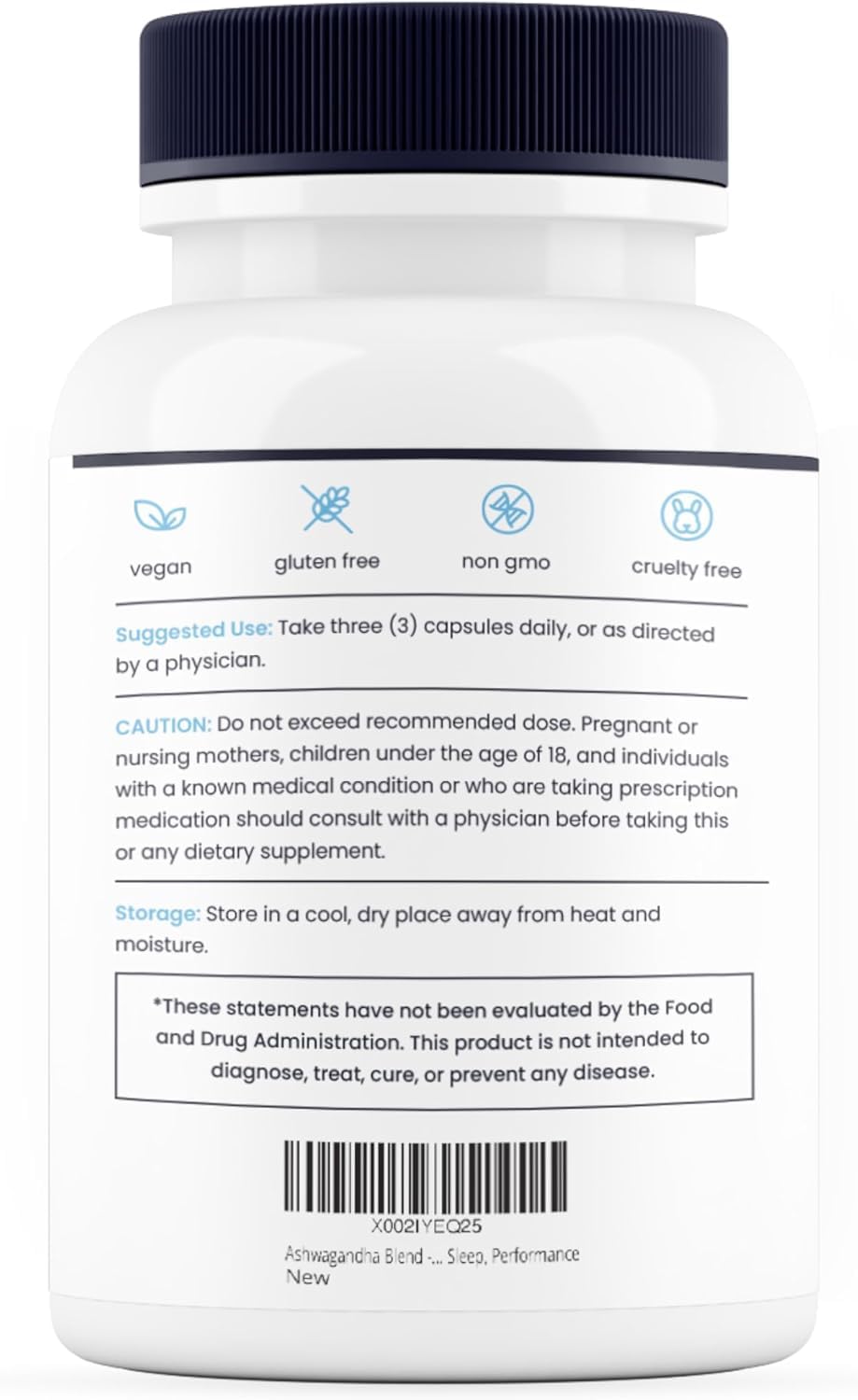 Nature's Pure Blend Ashwagandha Supplements – Organic Ashwagandha Root & Extract for Women and Men – Stress Relief, Sleep, and Mood Support – Athletic Performance & Focus Support – 60 Vegan Capsules - dailyvitalstore