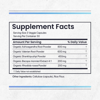 Nature's Pure Blend Ashwagandha Supplements – Organic Ashwagandha Root & Extract for Women and Men – Stress Relief, Sleep, and Mood Support – Athletic Performance & Focus Support – 60 Vegan Capsules - dailyvitalstore