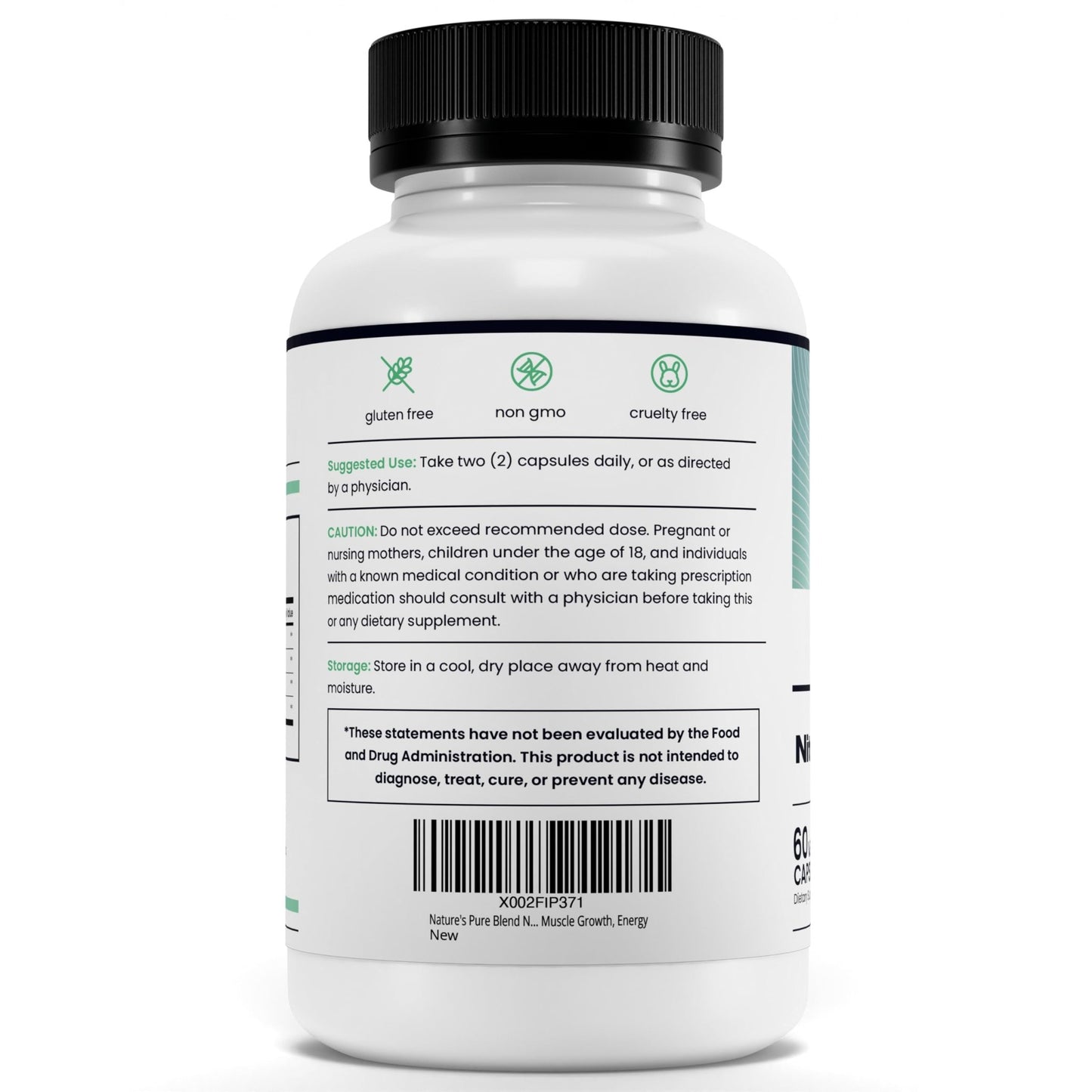 Nature's Pure Blend Nitric Oxide Supplements for Men – L-Arginine L-Citrulline – Heart Support & Flow Circulation Booster – 1500MG L Arginine and L Citrulline, Preworkout, Bodybuilding - dailyvitalstore