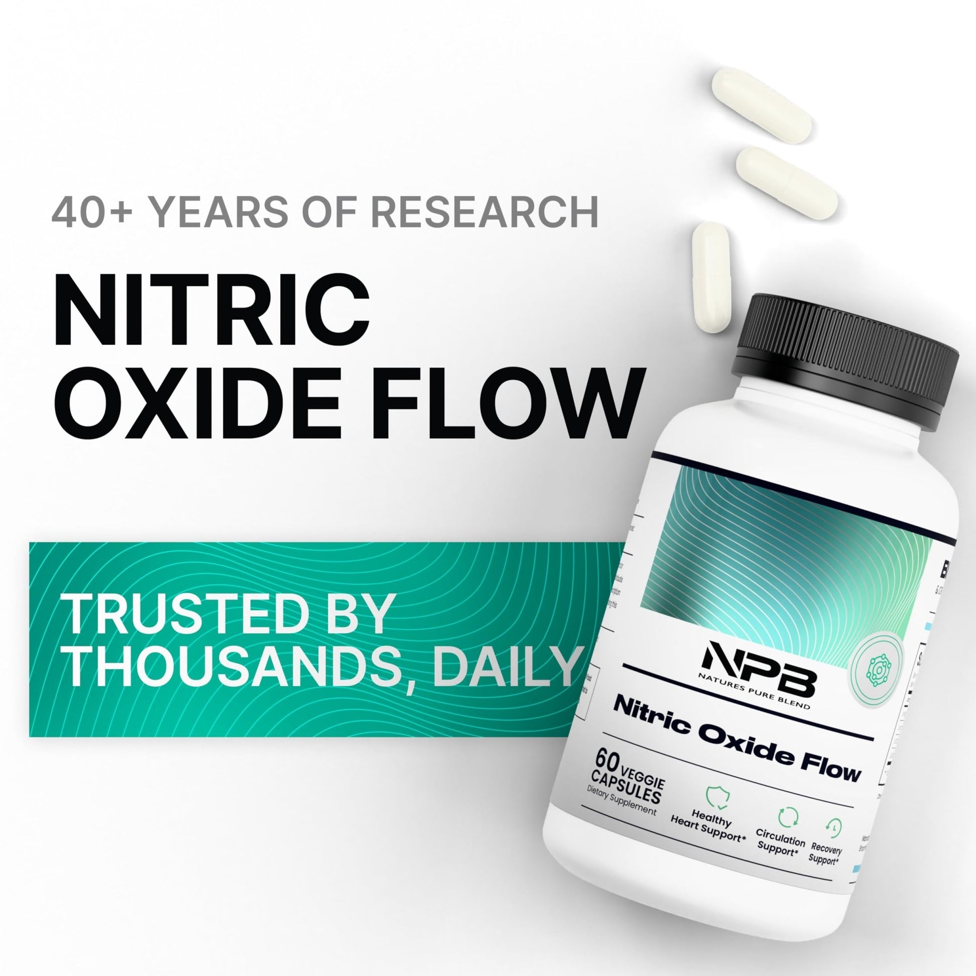 Nature's Pure Blend Nitric Oxide Supplements for Men – L-Arginine L-Citrulline – Heart Support & Flow Circulation Booster – 1500MG L Arginine and L Citrulline, Preworkout, Bodybuilding - dailyvitalstore