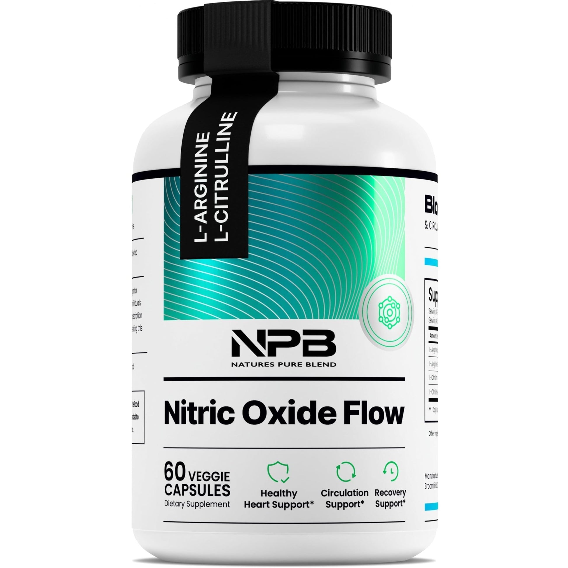 Nature's Pure Blend Nitric Oxide Supplements for Men – L-Arginine L-Citrulline – Heart Support & Flow Circulation Booster – 1500MG L Arginine and L Citrulline, Preworkout, Bodybuilding - dailyvitalstore