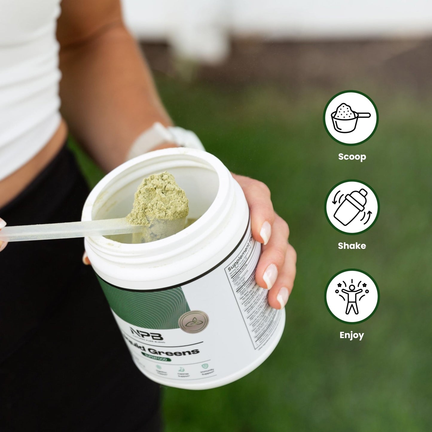 Nature's Pure Blend Super Greens Powder – Organic Greens Superfood Powder Supplements for Green Juice & Smoothie – Probiotic - Drink Mix for Energy Wellness and Digestion (Matcha Flavor, 30 Servings) - dailyvitalstore