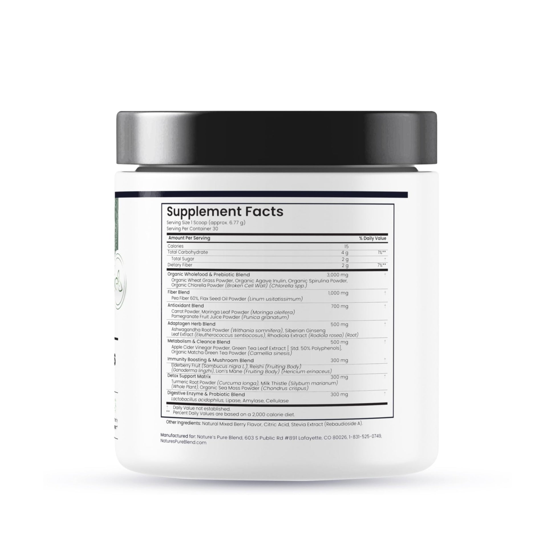 Nature's Pure Blend Super Greens Powder – Organic Greens Superfood Powder Supplements for Green Juice & Smoothie – Probiotic - Drink Mix for Energy Wellness and Digestion (Matcha Flavor, 30 Servings) - dailyvitalstore