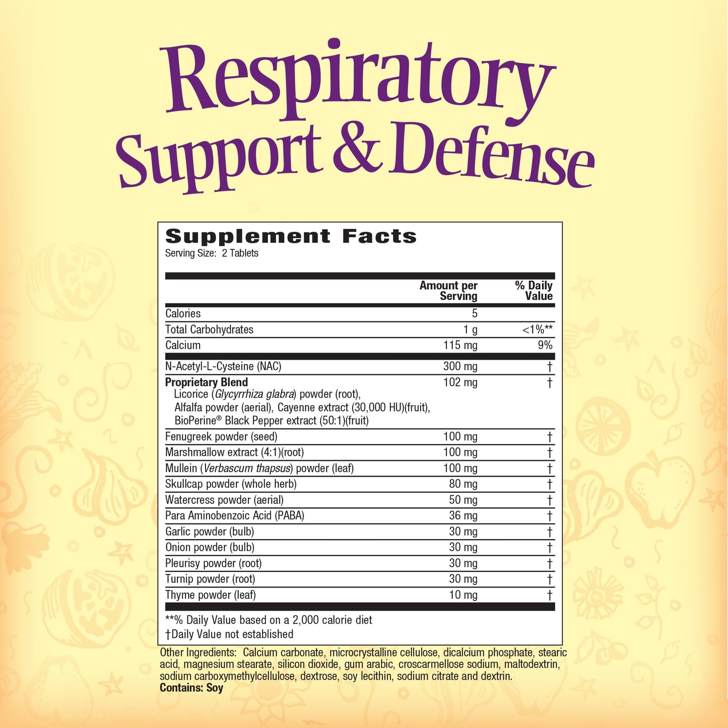 Nature's Secret Respiratory Support & Defense - 60 Tablets - Promotes Healthy Lungs & Bronchial Tract - With NAC, Fenugreek & Marshmallow - 30 Total Servings - dailyvitalstore