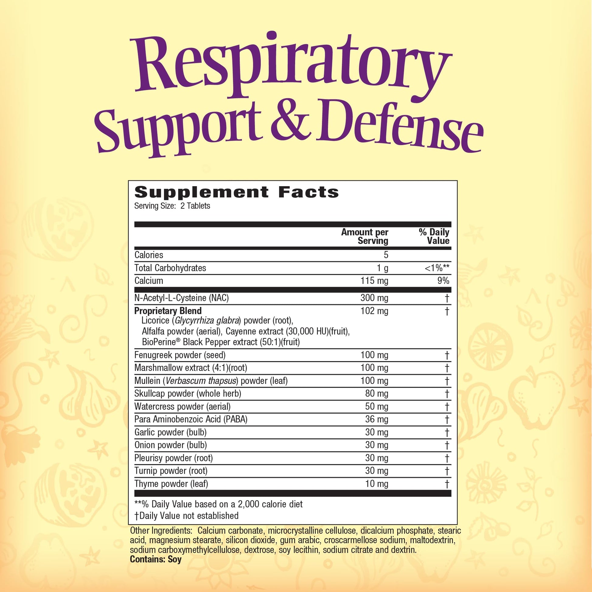 Nature's Secret Respiratory Support & Defense - 60 Tablets - Promotes Healthy Lungs & Bronchial Tract - With NAC, Fenugreek & Marshmallow - 30 Total Servings - dailyvitalstore