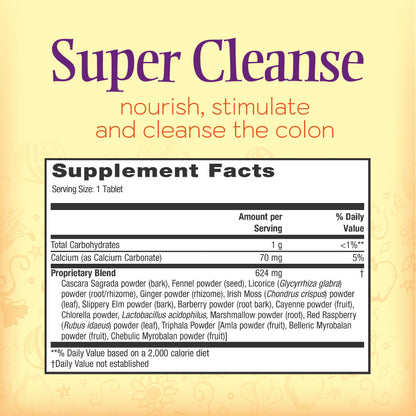 Nature’s Secret Super Cleanse - Extra Strength Colon Cleanse with 14 Herbs & Probiotic Support - Promotes Gut Health Detox Cleanse & Digestive Support - dailyvitalstore