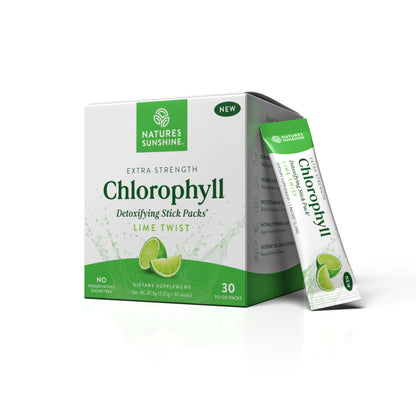 Nature's Sunshine Chlorophyll Stick Packs: Supercharge Your Detox and Boost Gut Health in Convenient, Delicious Stick Packs (Lime Twist) - dailyvitalstore