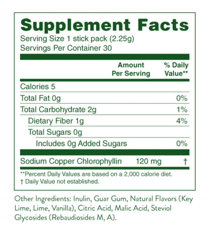 Nature's Sunshine Chlorophyll Stick Packs: Supercharge Your Detox and Boost Gut Health in Convenient, Delicious Stick Packs (Lime Twist) - dailyvitalstore