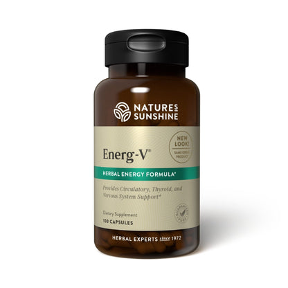 Nature's Sunshine Energ-V - Herbal Blend to Support Energy Levels (100 Capsules) - dailyvitalstore