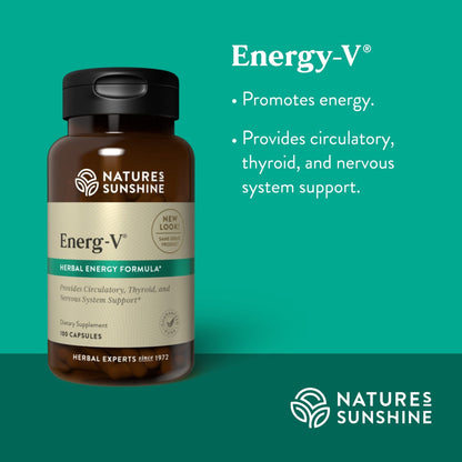 Nature's Sunshine Energ-V - Herbal Blend to Support Energy Levels (100 Capsules) - dailyvitalstore