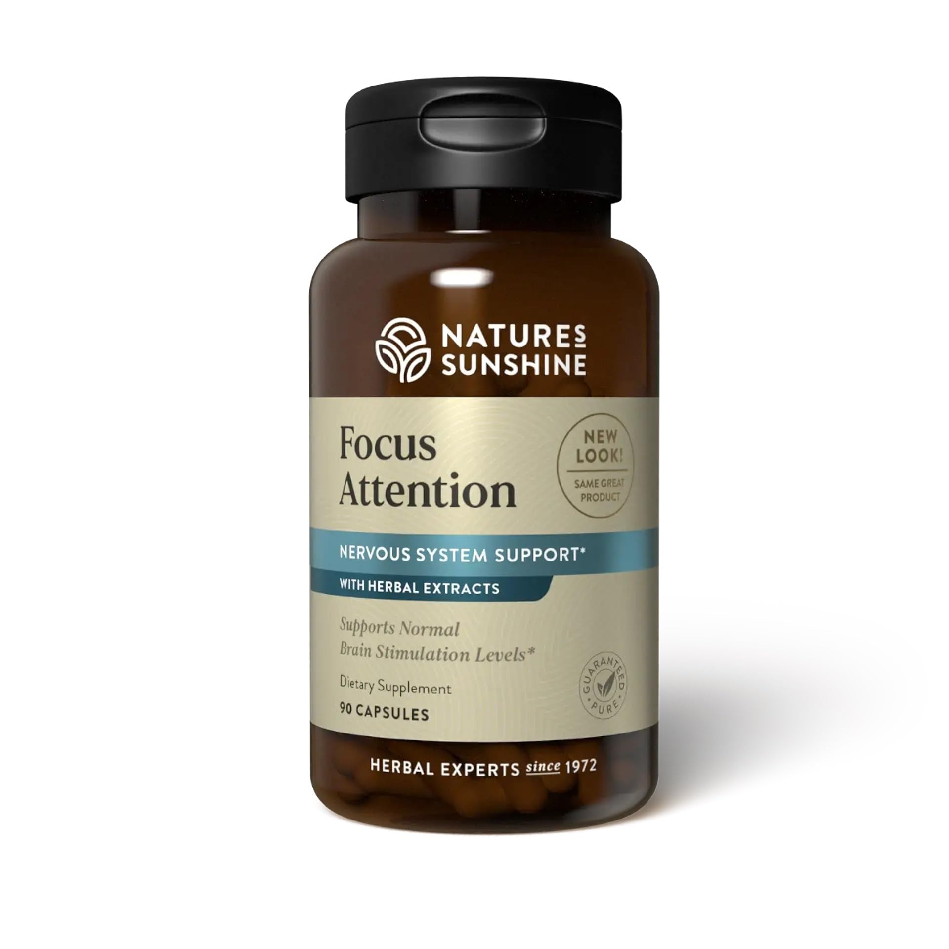 Nature's Sunshine Focus Attention, 90 Capsules, Provides Nutrients That Help Maintain Normal Brain-Stimulation Levels While Supporting Blood Circulation and Neurotransmitter Levels in The Brain - dailyvitalstore