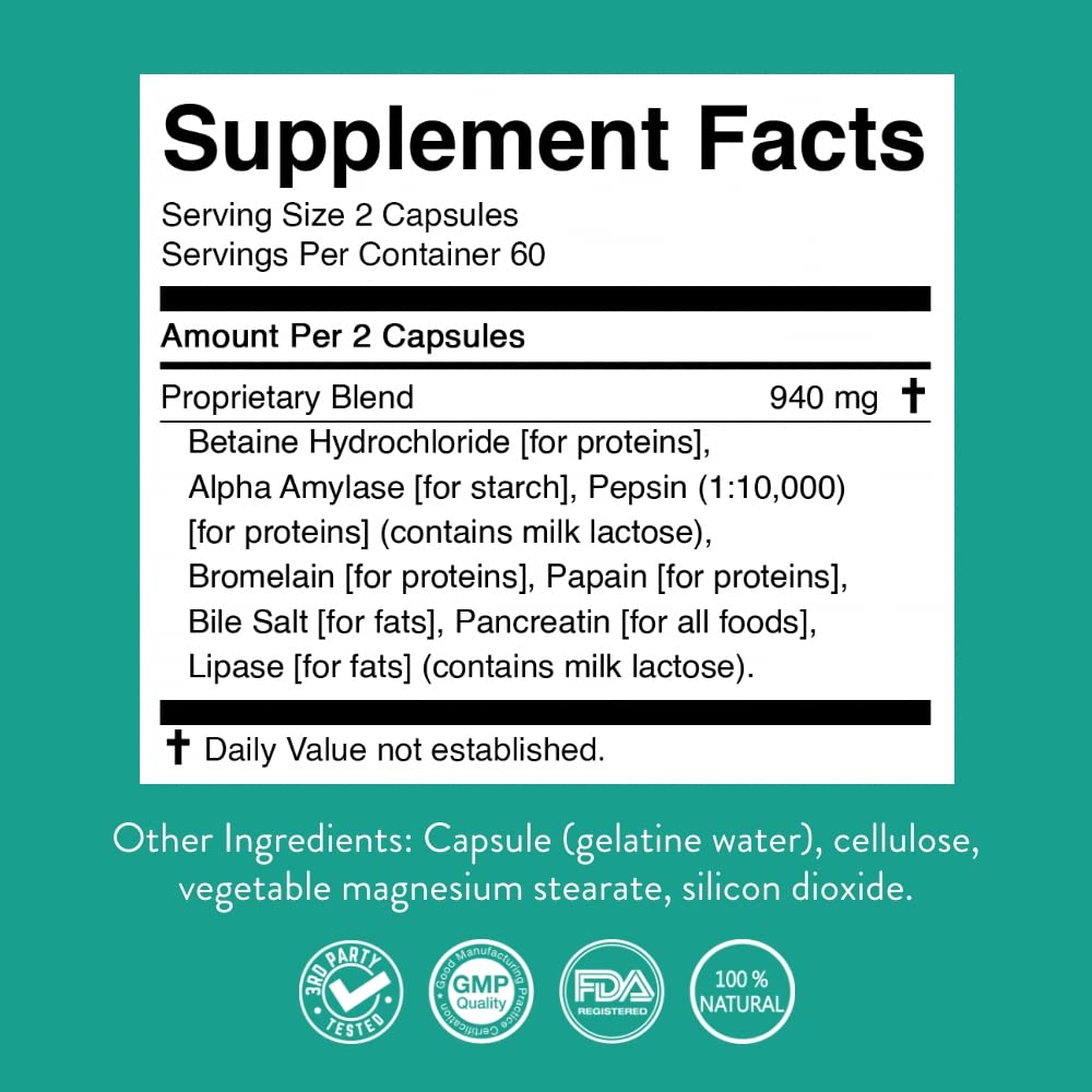 Nature's Sunshine Food Enzymes - Digestive Support with Prebiotics and Probiotics for Gut Health - Digestive Enzyme Supplement for Digestive Health - dailyvitalstore