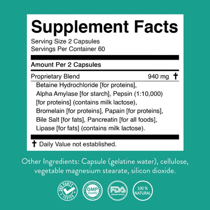 Nature's Sunshine Food Enzymes - Digestive Support with Prebiotics and Probiotics for Gut Health - Digestive Enzyme Supplement for Digestive Health - dailyvitalstore