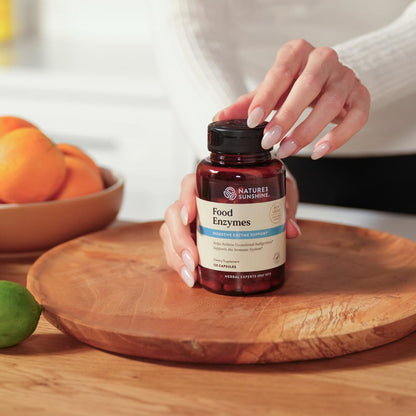 Nature's Sunshine Food Enzymes - Digestive Support with Prebiotics and Probiotics for Gut Health - Digestive Enzyme Supplement for Digestive Health - dailyvitalstore
