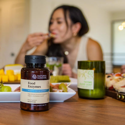 Nature's Sunshine Food Enzymes - Digestive Support with Prebiotics and Probiotics for Gut Health - Digestive Enzyme Supplement for Digestive Health - dailyvitalstore