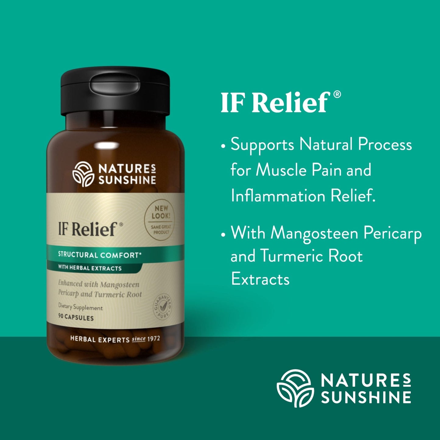 Nature's Sunshine IF Relief, 90 Capsules | Powerful Combination of Herbs That May Support The Body's Natural Process for Dealing with Muscle Pain Following Exercise - dailyvitalstore