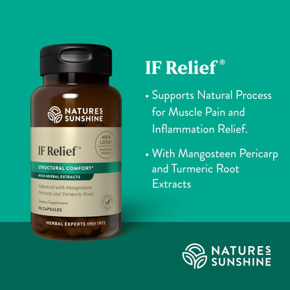 Nature's Sunshine IF Relief, 90 Capsules | Powerful Combination of Herbs That May Support The Body's Natural Process for Dealing with Muscle Pain Following Exercise - dailyvitalstore
