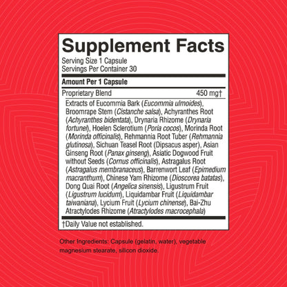 Nature's Sunshine KB-C, Chinese TCM Concentrate, 30 Capsules | Strengthens the Urinary System, Supports the Structural System, and May Help the Body Restore Energy - dailyvitalstore