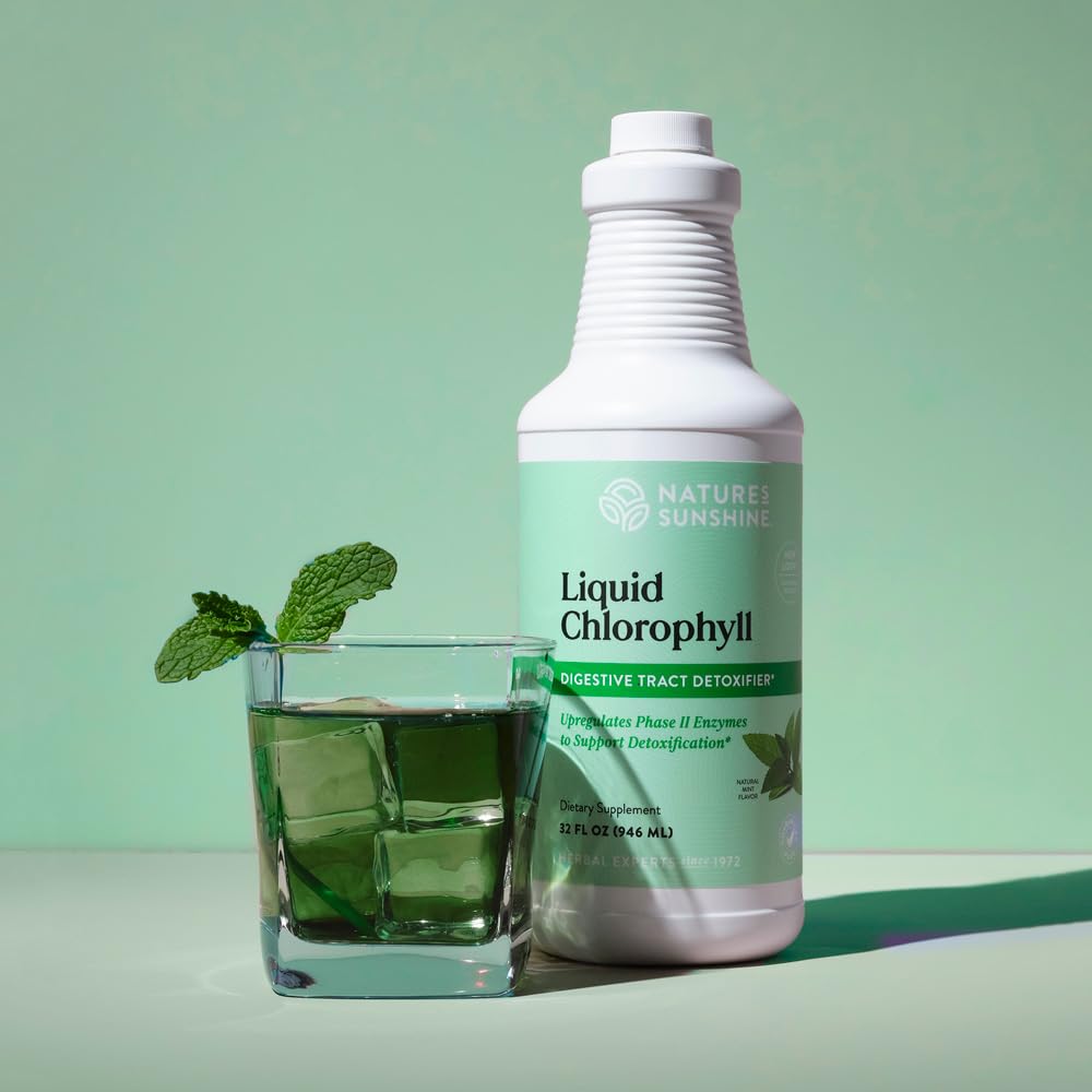 Nature's Sunshine Liquid Chlorophyll Extra Strength - Immunity Support, Detox & Cleanse, Chlorophyll Liquid Drops with Spearmint Oil, - dailyvitalstore
