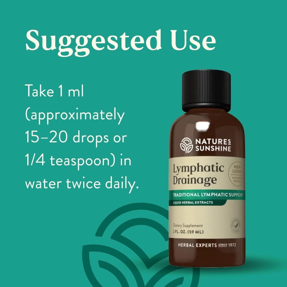 Nature's Sunshine Lymphatic Drainage, 2 Fl. Oz | Lymphatic Drainage Supplement Promotes The Efficient Drainage of The Lymphatic System to Promote Overall Health - dailyvitalstore