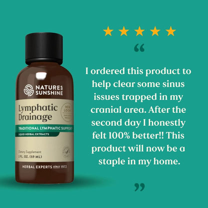 Nature's Sunshine Lymphatic Drainage, 2 Fl. Oz | Lymphatic Drainage Supplement Promotes The Efficient Drainage of The Lymphatic System to Promote Overall Health - dailyvitalstore