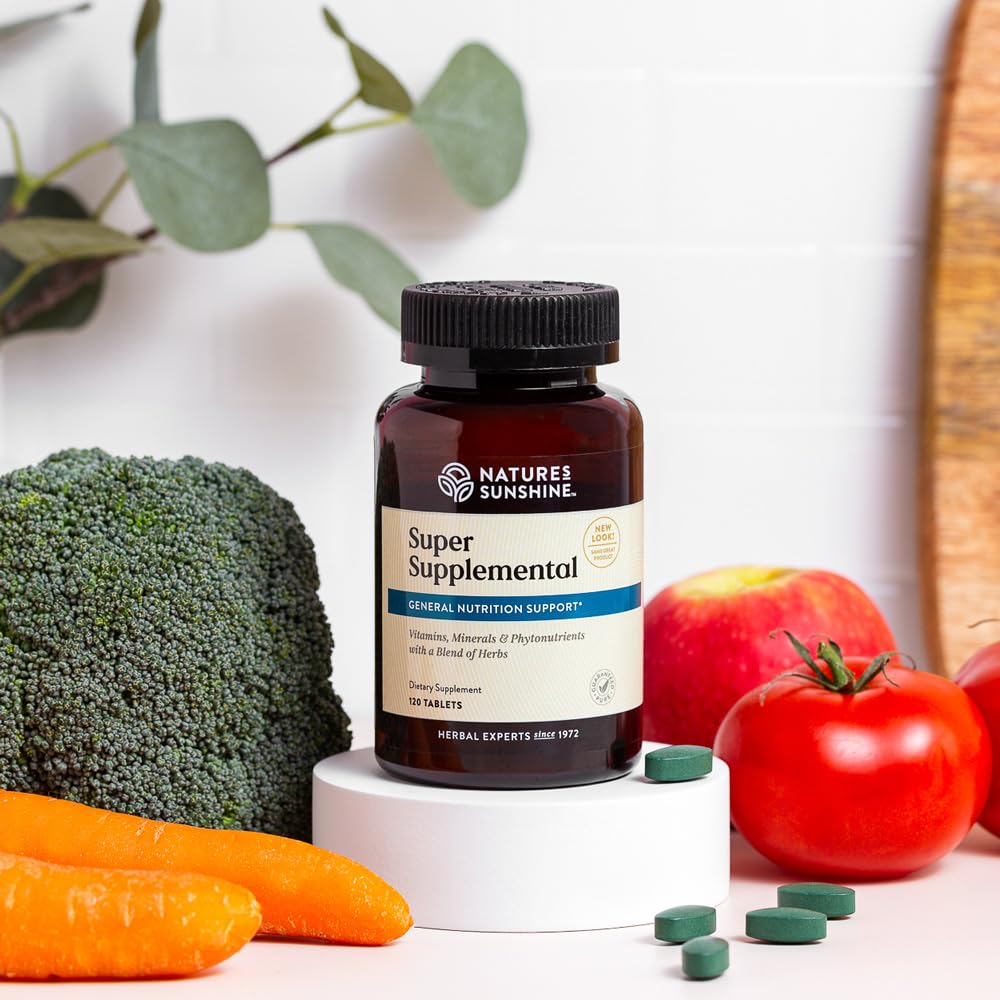 Nature's Sunshine Super Supplemental: Complete Multivitamin with Minerals, Antioxidants & More for Nutritional Gaps, Overall Health, Immune & Energy Support. 120 Tabs - dailyvitalstore