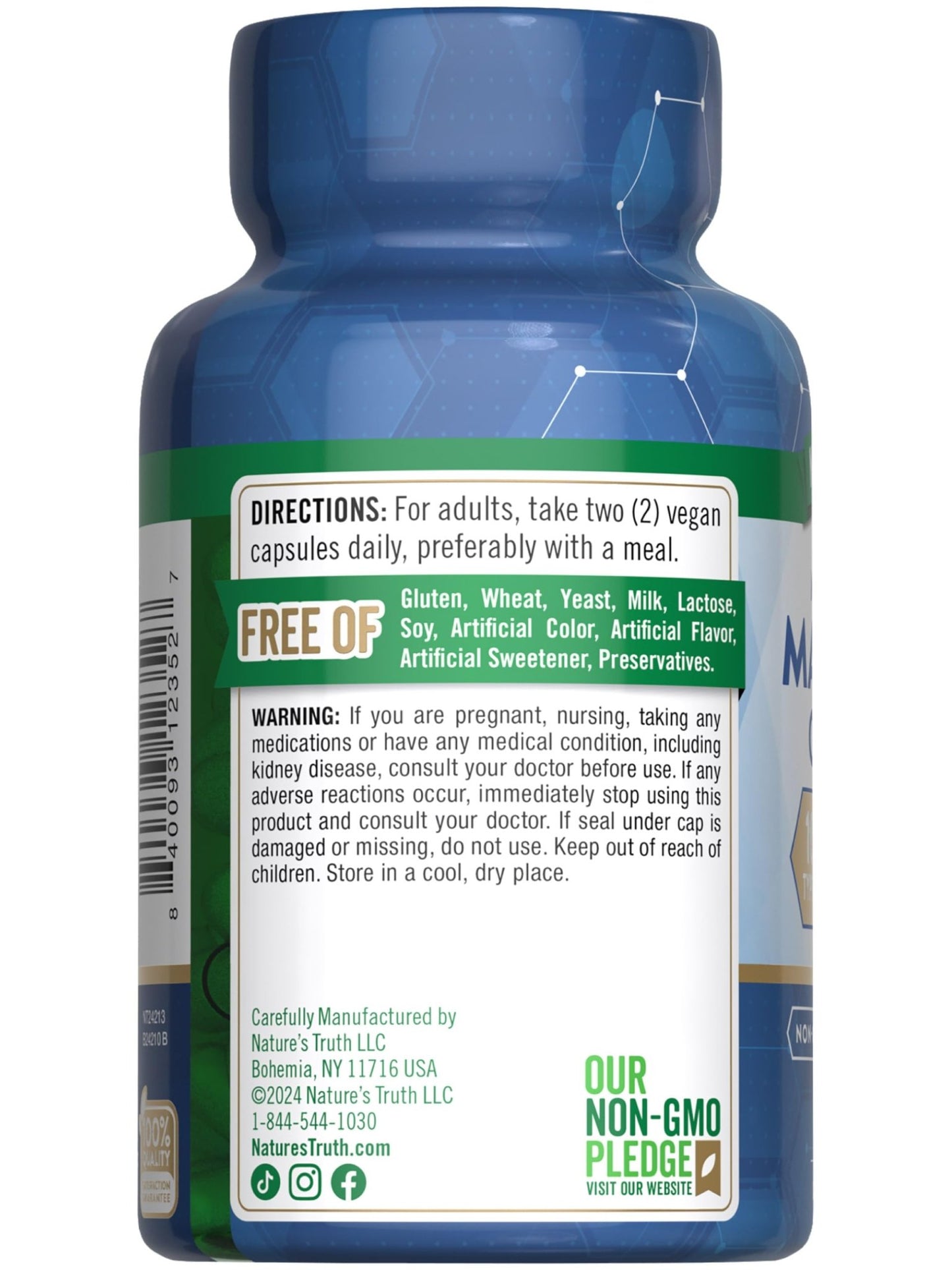 Nature's Truth Magnesium Complex Supplement 10 Forms | 300mg | 60 Capsules | Glycinate, Citrate, Plus More | Vegan, Non-GMO & Gluten Free - dailyvitalstore