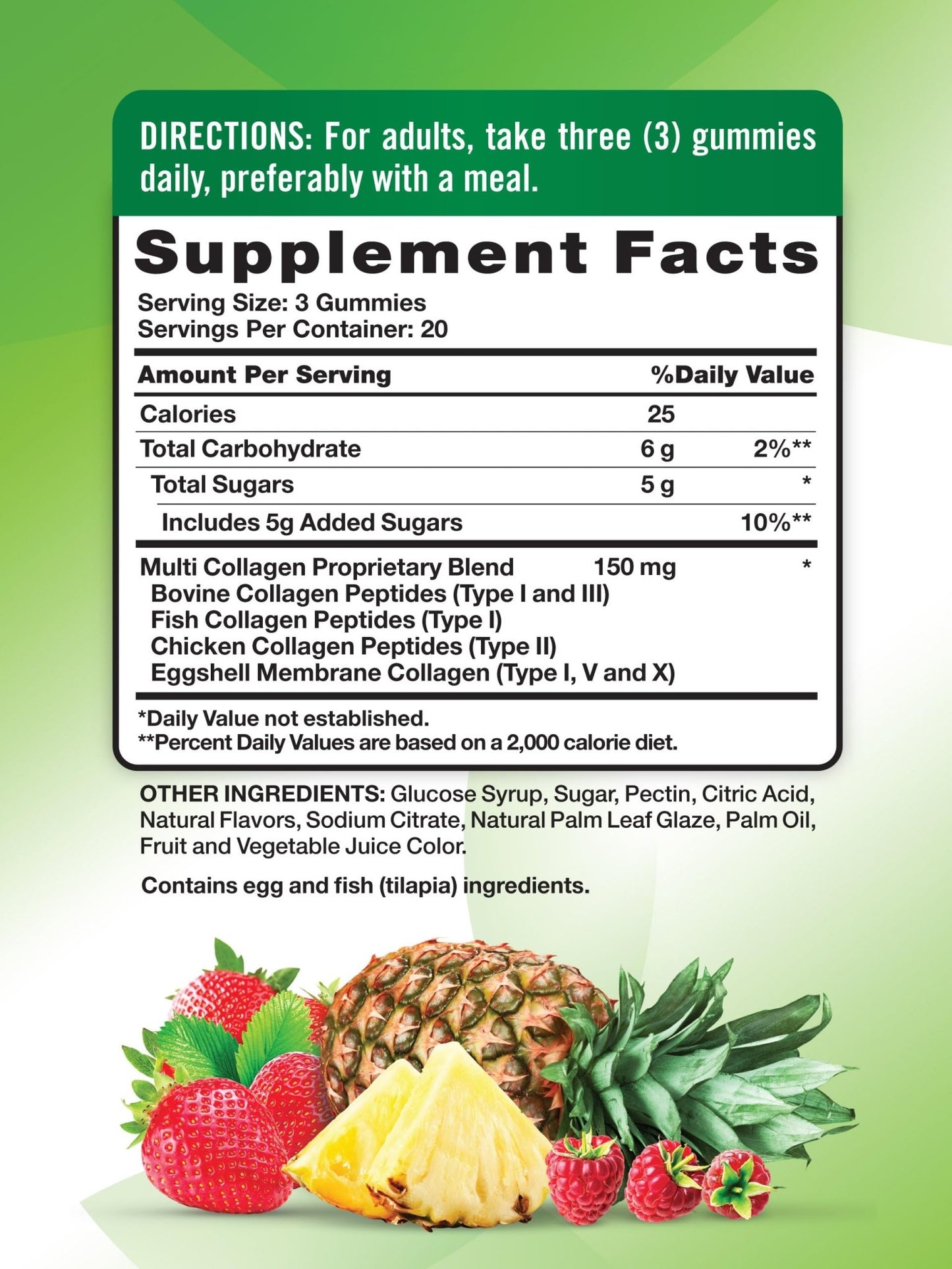 Nature's Truth Multi Collagen Gummies | Type I, II, III, V, X | 60 Count | Non-GMO & Gluten Free Complex Supplement | Mixed Fruit Flavor - dailyvitalstore