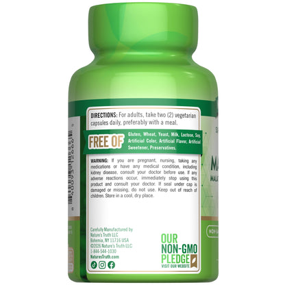Nature's Truth Triple Magnesium Complex Supplement | 60 Capsules | Glycinate, Citrate & Malate | with D3 & Zinc | Vegetarian, Non-GMO, & Gluten Free - dailyvitalstore