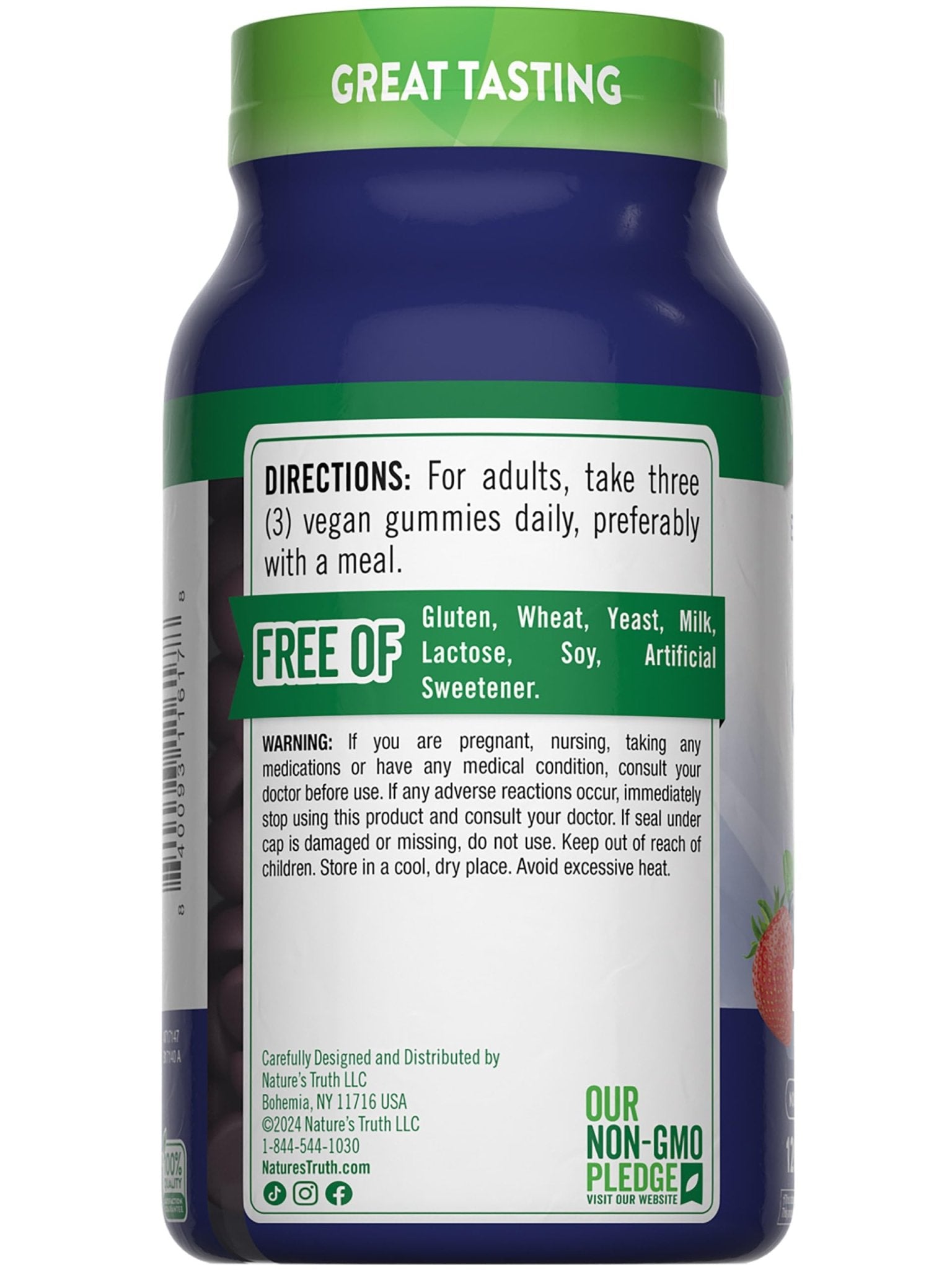Nature's Truth Zinc Gummies for Adults | 50mg | 120 Count | Vegan, Non-GMO & Gluten Free Supplement | Mixed Berry Flavor - dailyvitalstore