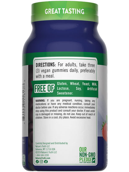 Nature's Truth Zinc Gummies for Adults | 50mg | 120 Count | Vegan, Non-GMO & Gluten Free Supplement | Mixed Berry Flavor - dailyvitalstore