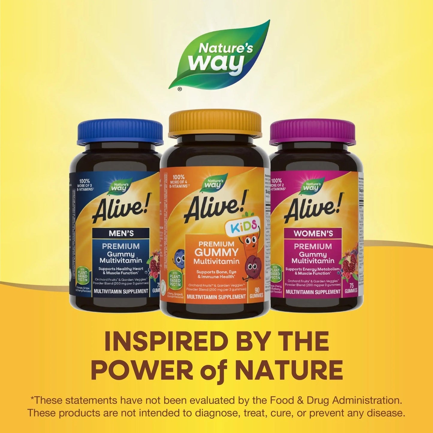 Nature's Way Alive! Children's Premium Gummy Multivitamin, Gluten Free, Made with Pectin, 90 Gummies - dailyvitalstore