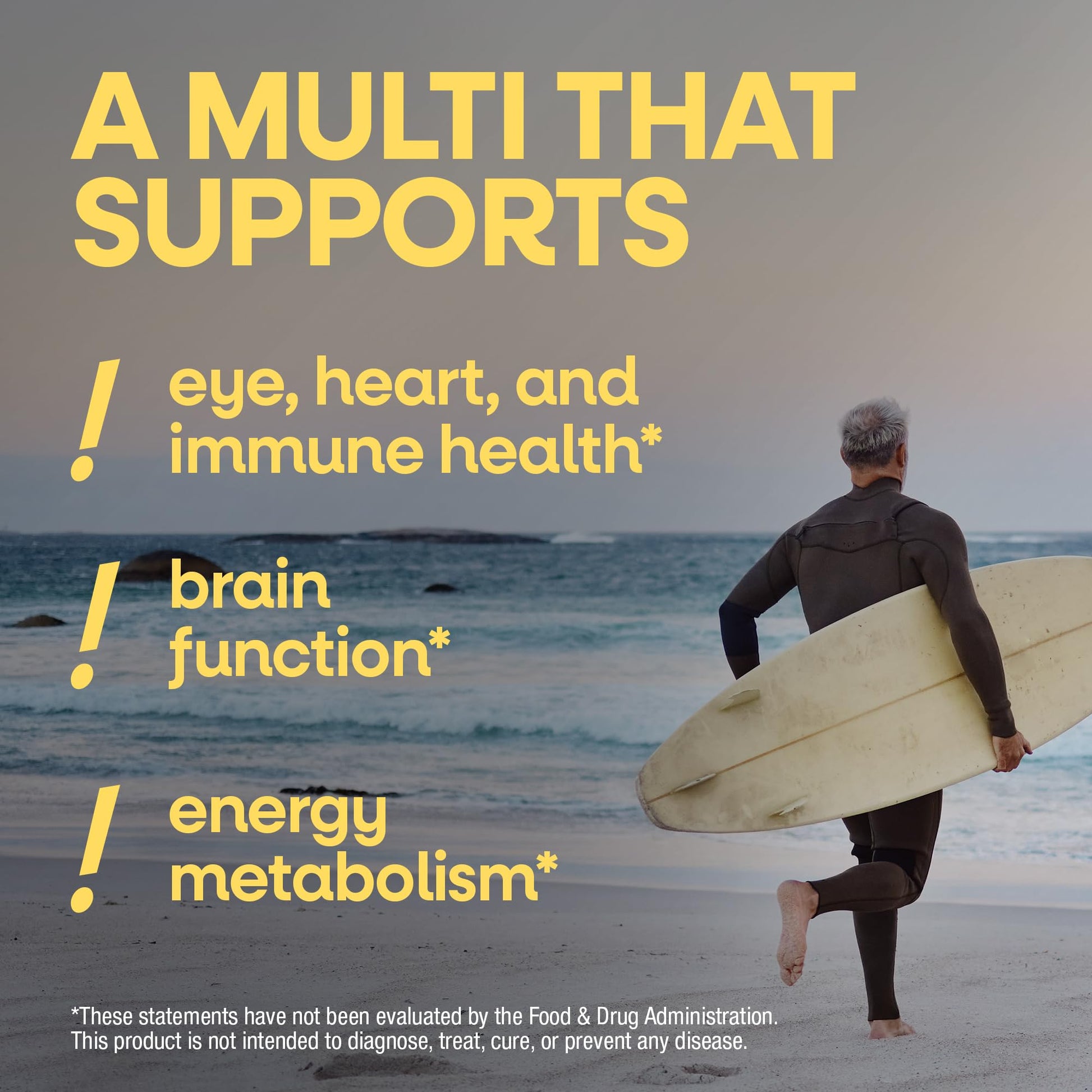 Nature’s Way Alive! Men’s 50 Plus Multivitamin Gummy, Daily Chewable Multivitamins for Men with B-Vitamins, Vitamin D3 & Zinc, Supports Heart - dailyvitalstore