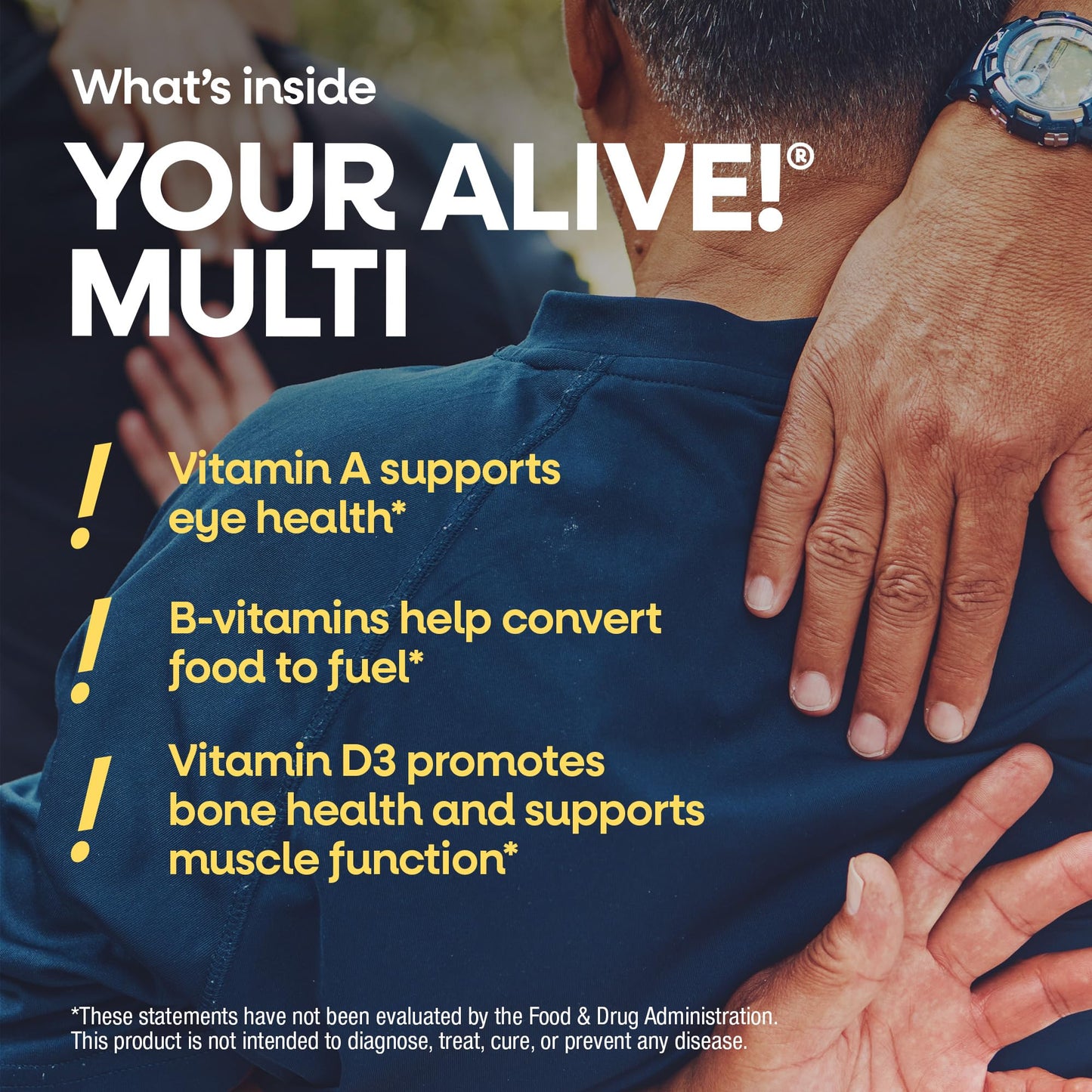 Nature’s Way Alive! Men’s 50 Plus Premium Gummy Multivitamin, Supports Healthy Heart, Brain & Muscle Function with High Potency B-Vitamins, Vitamin A, C, D3 - dailyvitalstore